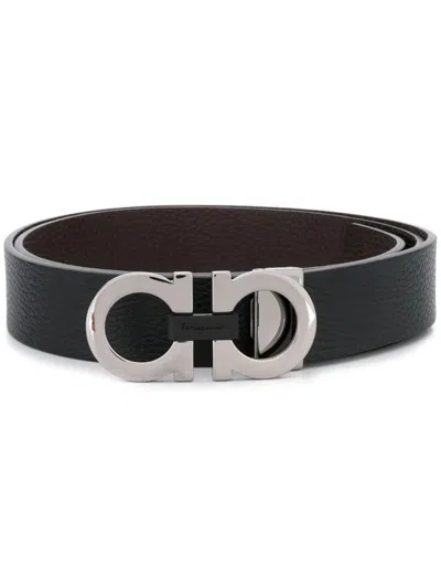 FERRAGAMO BLACK REVERSIBLE BELT