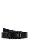 Ferragamo Reversible And Adjustable Gancini Belt In Black