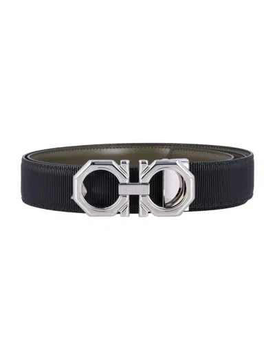 Ferragamo Black Reversible Cut To Size Belt