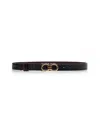 Ferragamo Women Black Reversible Gancini Belt In Black