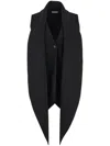 Ferragamo Sash-detail V-neck Waistcoat In Black