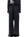 Ferragamo Black Satin Pajama Trouser