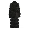 Ferragamo Black Shaved Shearling Coat In Black