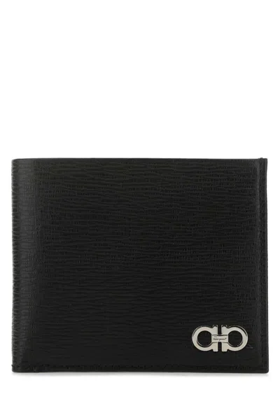FERRAGAMO BLACK SIGNATURE WALLET
