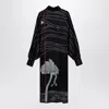 Ferragamo Spirit Print Satin Dress