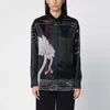 Ferragamo Black Silk Satin Shirt In Black