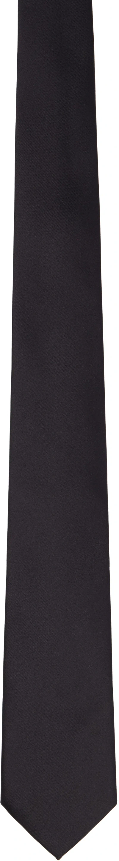 Ferragamo Black Silk Tie In New Black