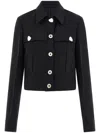 Ferragamo Black Single-breasted Wool Jacket In Black