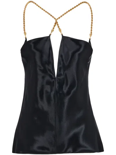 FERRAGAMO BLACK SLEEVELESS TOP