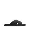 Ferragamo Black Monogram Sandals