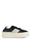 Ferragamo Black Sneakers With Platform Sole In Neutral
