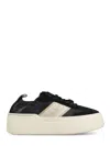 Ferragamo Black Sneakers With Platform Sole In Neutral