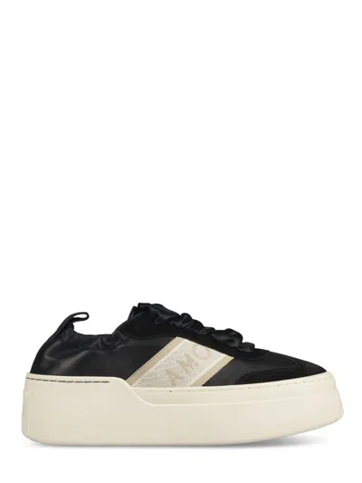 Ferragamo Black Sneakers With Platform Sole In Neutral
