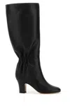 Ferragamo Black Solid Boots In Black
