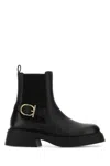 Ferragamo Tia Buckled Leather Ankle Boots In Black