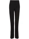 Ferragamo Pressed-crease Virgin Wool Tailored Trousers In Black