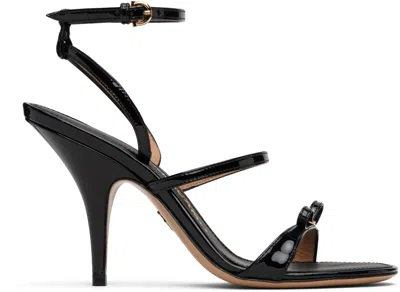 Ferragamo Black Strappy Heeled Sandals