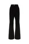 Ferragamo Sport Cotton-blend Flared Pants In Black