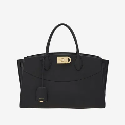 Ferragamo Black Studio Satchel
