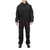 Ferragamo Black Taffeta Drawstring Hooded Jacket In Black