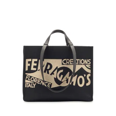 Ferragamo Black Tote Bags Women