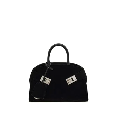 FERRAGAMO FERRAGAMO BLACK TOTE BAGS WOMEN