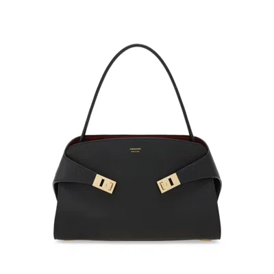 FERRAGAMO FERRAGAMO BLACK TOTE BAGS WOMEN