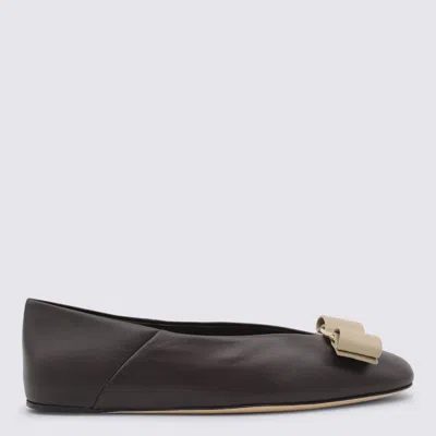FERRAGAMO BLACK VANNA FLATS