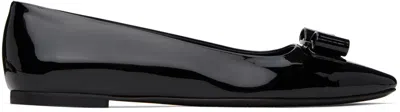 Ferragamo Black Vara Ballerina Flats In 003 Nero || Nero
