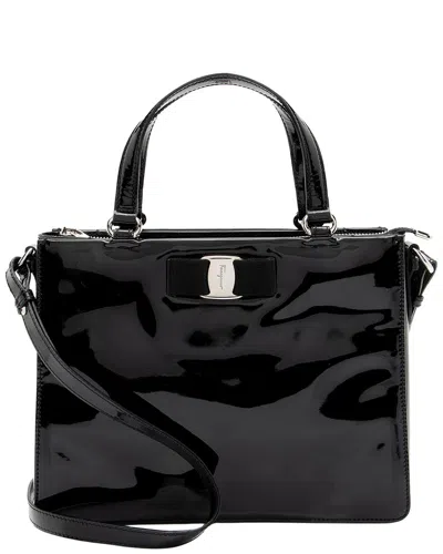 Pre-owned Ferragamo Black Vara Tracy Tote (authentic Pre-loved)