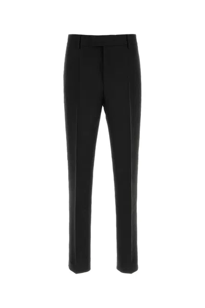 FERRAGAMO BLACK VISCOSE BLEND PANT