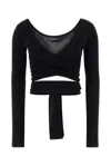 Ferragamo Black Viscose Cardigan