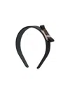 Ferragamo Hair Accessories With Bow And Gold Hardware In Black