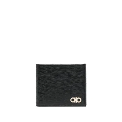 Ferragamo Leather Wallets & Pures In Black