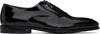 Ferragamo Black Wave Oxfords In Nero