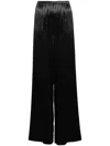 Ferragamo Women's Satin Wide Leg Trousers In Black
