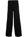 Ferragamo Wide Leg Trousers In Black