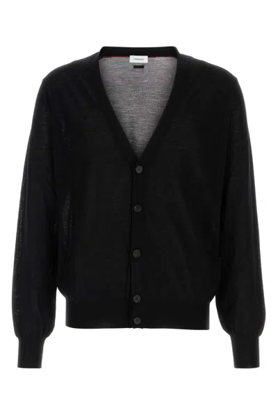 Ferragamo Black Wool Blend Cardigan