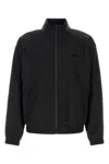 Ferragamo Wool Blend Jacket High Collar In Black