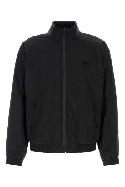 FERRAGAMO BLACK WOOL BLEND JACKET