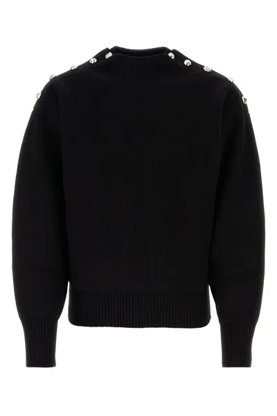 FERRAGAMO BLACK WOOL BLEND SWEATER