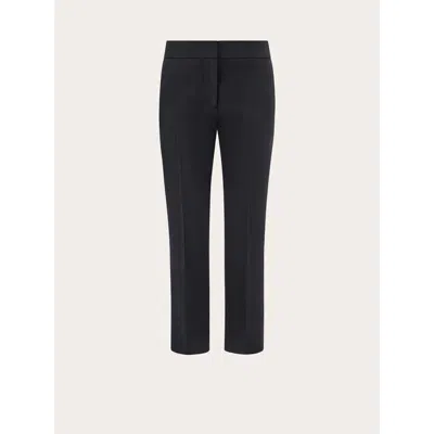 Ferragamo Black Wool Blend Trousers