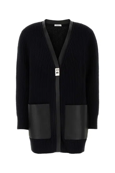 Ferragamo Black Wool Cardigan