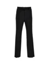Ferragamo Straight-leg Pleated Trousers In Black