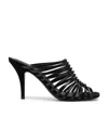 Ferragamo Braided High Heel Sandals In Black
