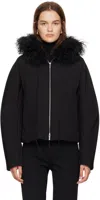 Ferragamo Black Zip Jacket In 001 Nero || Nero ||
