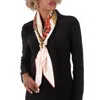 Ferragamo Blackberry Print Silk Scarf In White