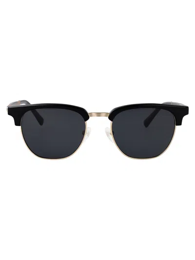 FERRAGAMO FERRAGAMO BLACK/GOLD METAL SUNGLASSES