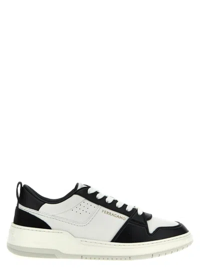 FERRAGAMO BLACKWHITE DENNIS SNEAKERS