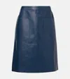 Ferragamo Bleistiftrock Aus Leder In Blau